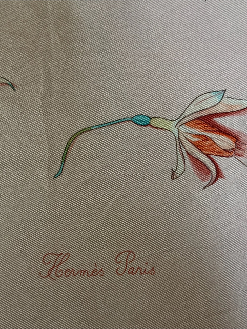 Hermes Fleurs De Fuchsia Silk Scarf. - Picture 16 of 16